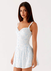 Domaine Mini Dress - Blue Floral