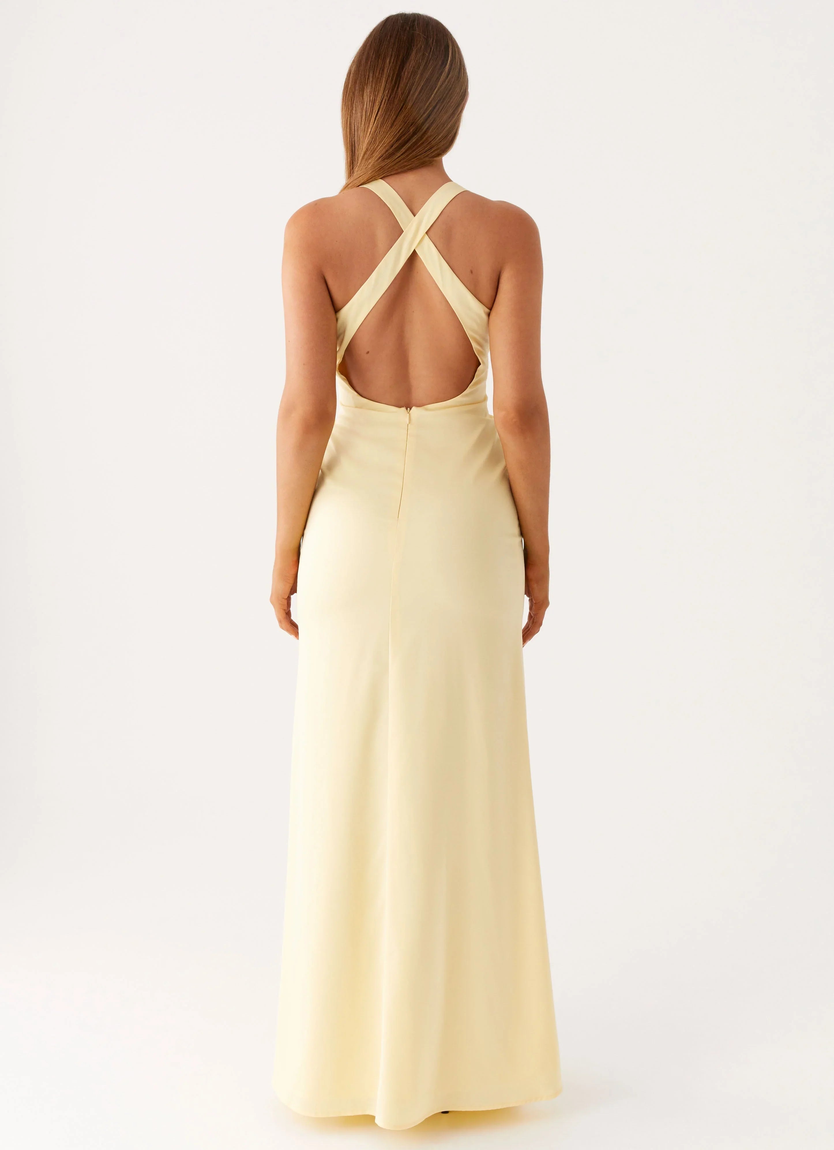 Desi Halterneck Maxi Dress - Yellow