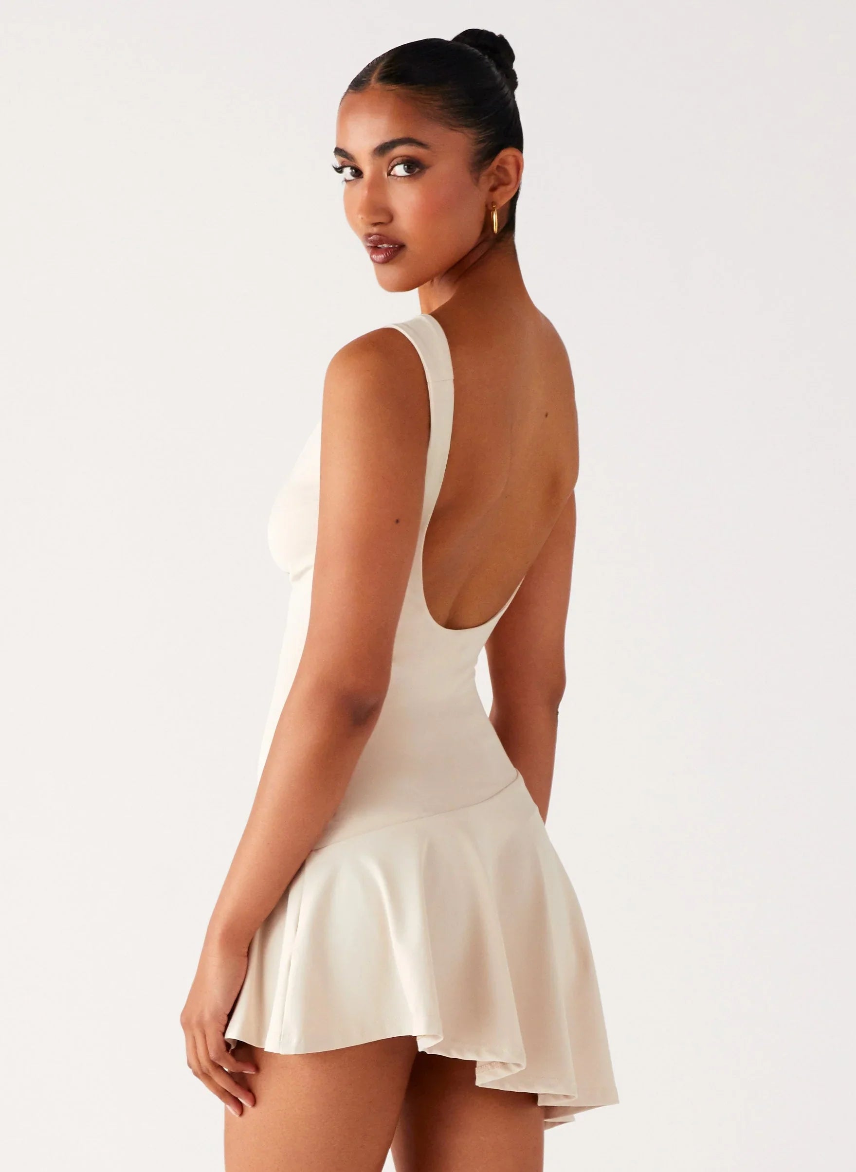 Dune Whisper Mini Dress - Ivory