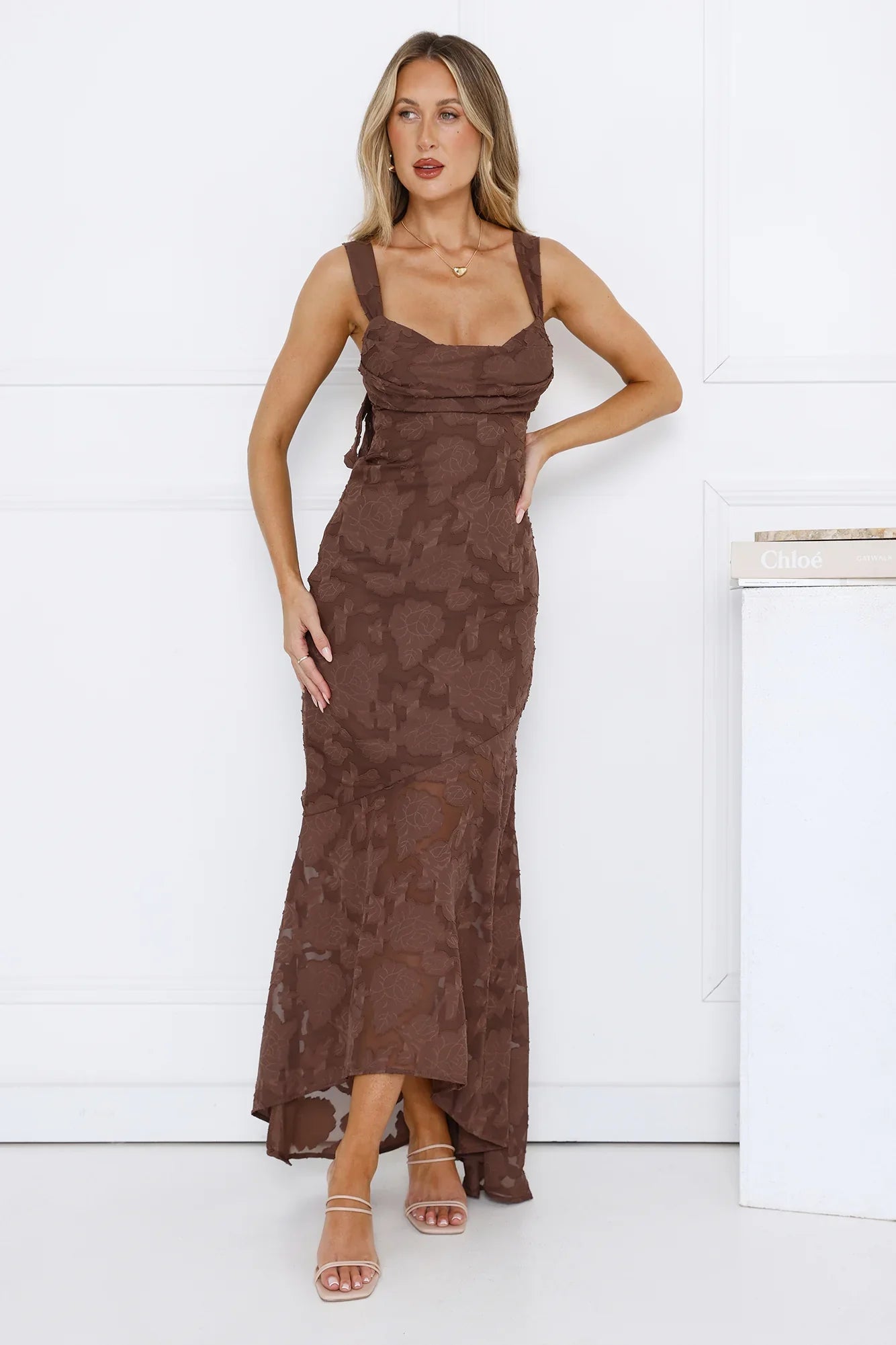 Enchanted Empire Maxi Dress Brown